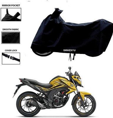 smwzxyu Waterproof Two Wheeler Cover for Honda(Hness CB350, Black)