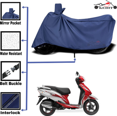 AASHTIK MART Two Wheeler Cover for TVS(Wego BS6, Blue)