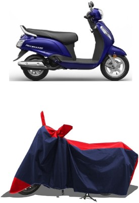 SUGASHRI Waterproof Two Wheeler Cover for Suzuki(New Access 125, Red, Blue)