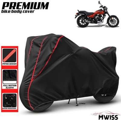 Mwiss Waterproof Two Wheeler Cover for Bajaj(Avenger Street 160, Black, Red)