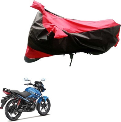 Mdstar Waterproof Two Wheeler Cover for Hero(Glamour FI, Black, Red)