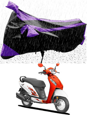 Mdstar Waterproof Two Wheeler Cover for Honda(Activa, Purple, Black)