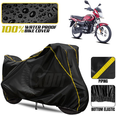 xodi Waterproof Two Wheeler Cover for Bajaj(Platina, Black, Yellow)