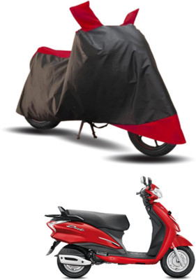 KEDIT Two Wheeler Cover for Hero(Duet LX 110CC BS6, Red, Black)
