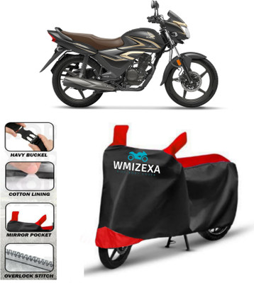 WMIZEXA Two Wheeler Cover for Universal For Bike(CB Shine SP, Red, Black)