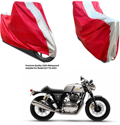 AutoGalaxy Waterproof Two Wheeler Cover for Royal Enfield(Continental GT 650, Silver, Red)