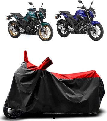 KEDIT Two Wheeler Cover for Yamaha(FZ-S Fi Version 3.0 BS6, Red, Black)