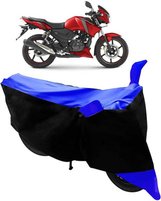 MWBB Waterproof Two Wheeler Cover for TVS(Apache RTR 160, Black, Blue)