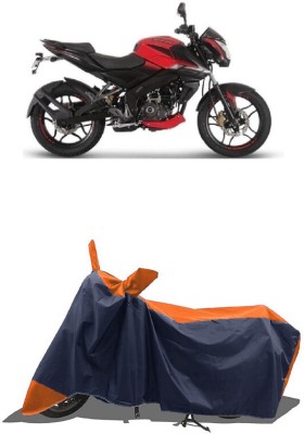 SUGASHRI Waterproof Two Wheeler Cover for Bajaj(Pulsar 160 NS DTS-i, Orange, Blue)