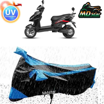 Mdstar Waterproof Two Wheeler Cover for TVS(Activa 4G, Blue, Black)