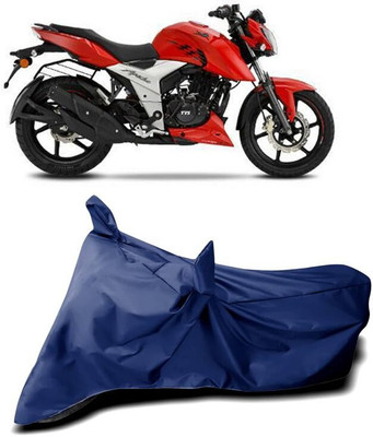 KEDIT Two Wheeler Cover for TVS(Apache RTR 160 4V, Blue)