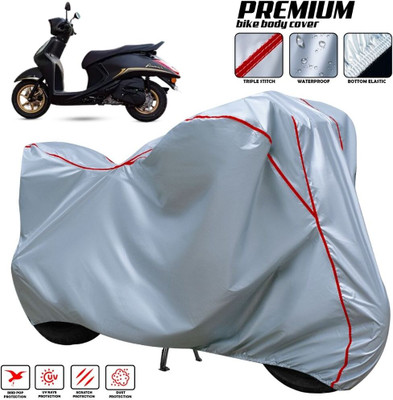 xodi Two Wheeler Cover for Yamaha(Fascino 125 BS6, Silver, Red, Multicolor)
