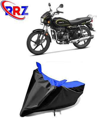 RRZ Waterproof Two Wheeler Cover for Hero(MotoCorp Splendor Plus, Black, Blue)