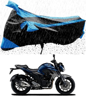 MMSSTAR Waterproof Two Wheeler Cover for Yamaha(FZ25, Blue, Black)