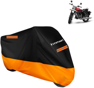 Horseyaart Waterproof Two Wheeler Cover for Royal Enfield(Bullet 350, Orange)