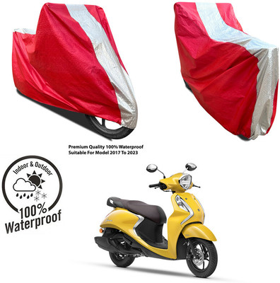 OliverX Waterproof Two Wheeler Cover for Bajaj(Silver, Red)