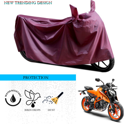 ANTHUB Waterproof Two Wheeler Cover for KTM(390 Duke, Maroon)