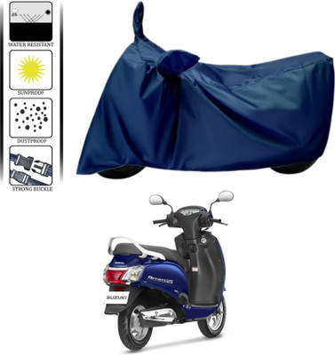 WMIZEXA Waterproof Two Wheeler Cover for Suzuki(Blue)