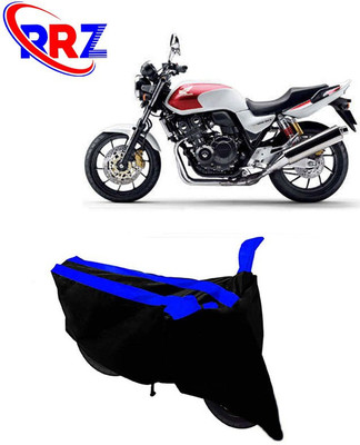 RRZ Waterproof Two Wheeler Cover for Honda(CB 400, Black, Blue)