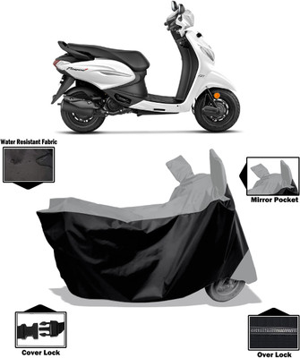 Amexride Two Wheeler Cover for Hero(Pleasure Plus, Grey)