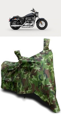 ATBROTHERS Waterproof Two Wheeler Cover for Harley Davidson(XL 883, Multicolor, Green)