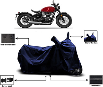 Amexride Two Wheeler Cover for Triumph(Bonneville Bobber, Blue)