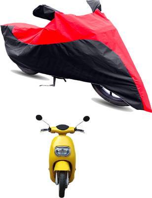 Motodreka Two Wheeler Cover for Techo Electra(Emerge BS6, Red, Black)