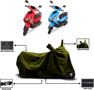 Amexride Two Wheeler Cover for Ampere(Reo Elite, Green)