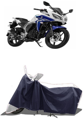 SUGASHRI Waterproof Two Wheeler Cover for Yamaha(Fazer-FI BS6, White, Blue)