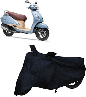 SK AUTO Waterproof Two Wheeler Cover for TVS(Black)