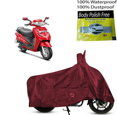 EGAL Waterproof Two Wheeler Cover for Hero(Duet LX 110CC, Maroon)