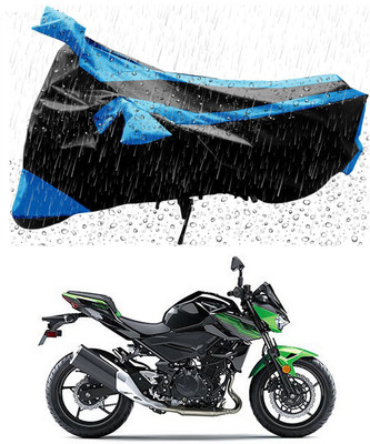 Furious3D Two Wheeler Cover for Kawasaki(Z400, Blue, Black)
