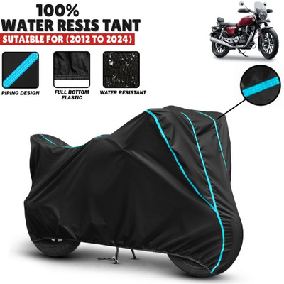 Mwiss Waterproof Two Wheeler Cover for Honda(CB350RS, Black, Blue)