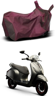 Mdstar Waterproof Two Wheeler Cover for Bajaj(Urbanite Chetak, Maroon)