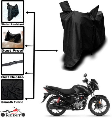 AASHTIK MART Two Wheeler Cover for Hero(Glamour, Black)