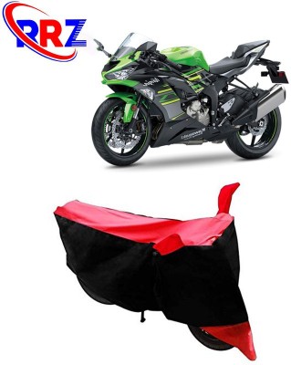 RRZ Waterproof Two Wheeler Cover for Kawasaki(Ninja ZX-6R, Black, Red)