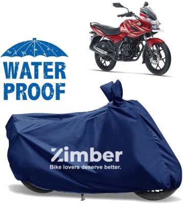 ZIMBER Waterproof Two Wheeler Cover for Bajaj(Discover 150 f, Blue)