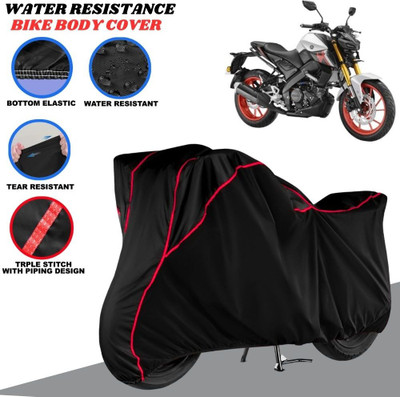 SRP PRODUCT Waterproof Two Wheeler Cover for Yamaha(MT 15, Black, Red)