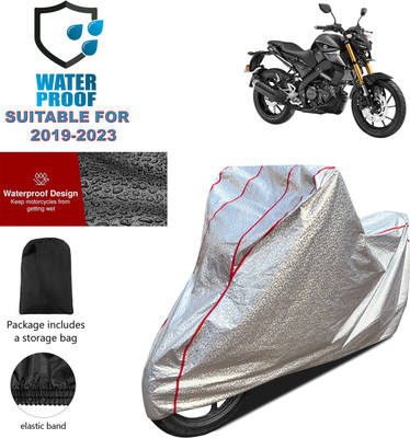 PAGORA Waterproof Two Wheeler Cover for Yamaha(MT 15 New, Silver)