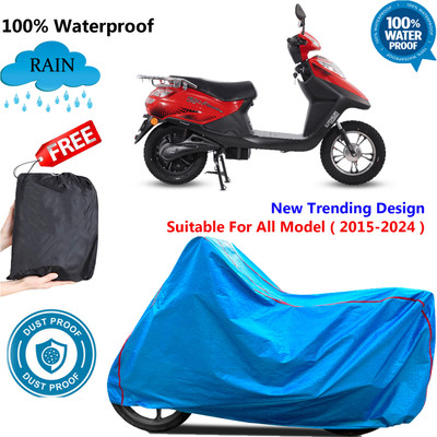 OliverX Waterproof Two Wheeler Cover for Hero(Electric Flash BS6, Blue)