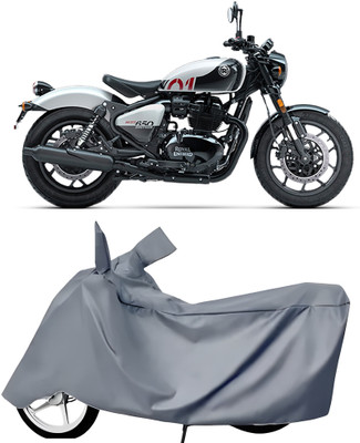 BbcMart Waterproof Two Wheeler Cover for Royal Enfield(Classic Gunmetal BS6, Grey)