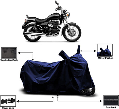 Amexride Two Wheeler Cover for Royal Enfield(Thunderbird 350, Blue)
