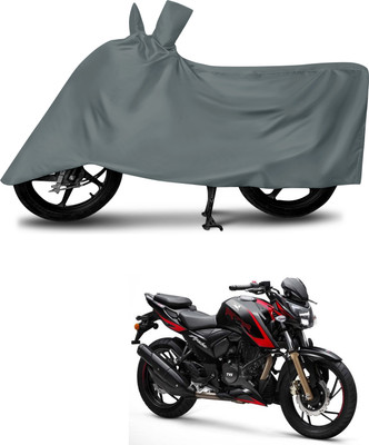 aosis Waterproof Two Wheeler Cover for TVS(Apache RTR 200, Grey)