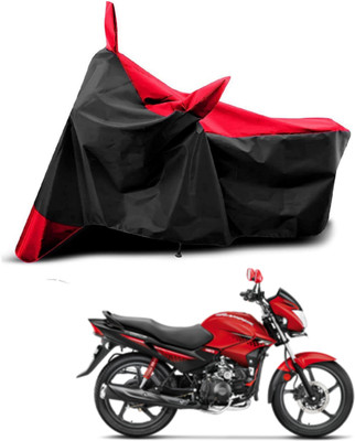 KEDIT Two Wheeler Cover for Hero(Glamour BS6, Red, Black)