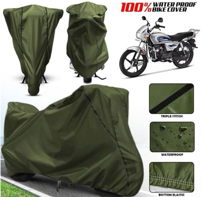AutoGalaxy Waterproof Two Wheeler Cover for Hero(Splendor I Smart, Green)