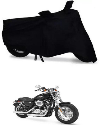 APNEK Waterproof Two Wheeler Cover for Harley Davidson(1200 Custom, Black)