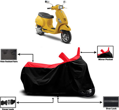 Amexride Two Wheeler Cover for Piaggio(Vespa SXL 150, Red)