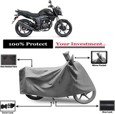 Amexride Two Wheeler Cover for Honda(CB Trigger, Grey)