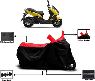 Amexride Two Wheeler Cover for Yamaha(Majesty S 155 maxi, Red)