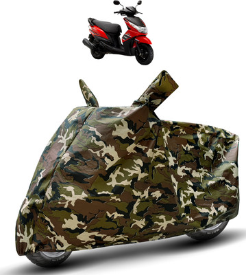 Auto Hub Waterproof Two Wheeler Cover for Yamaha(Ray Z, Brown)